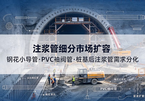 武宁注浆管细分市场扩容，隧道钢花小导管、PVC 袖阀管、桩基后注浆管需求分化